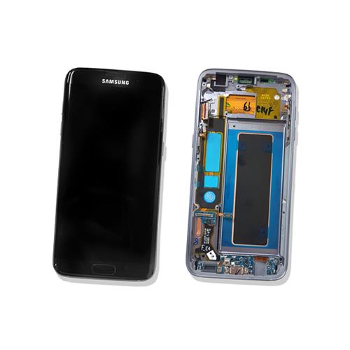 AFFICHEUR SAMSUNG S7 EDGE WITH FRAME ORIGINAL NOIR
